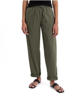 Women's Peached Twill Organic Cotton-Blend Pull-On Pants