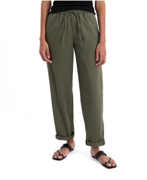 Женские брюки Pact Peached Twill Organic Cotton-Blend Pull-On, цвет: Зелёный