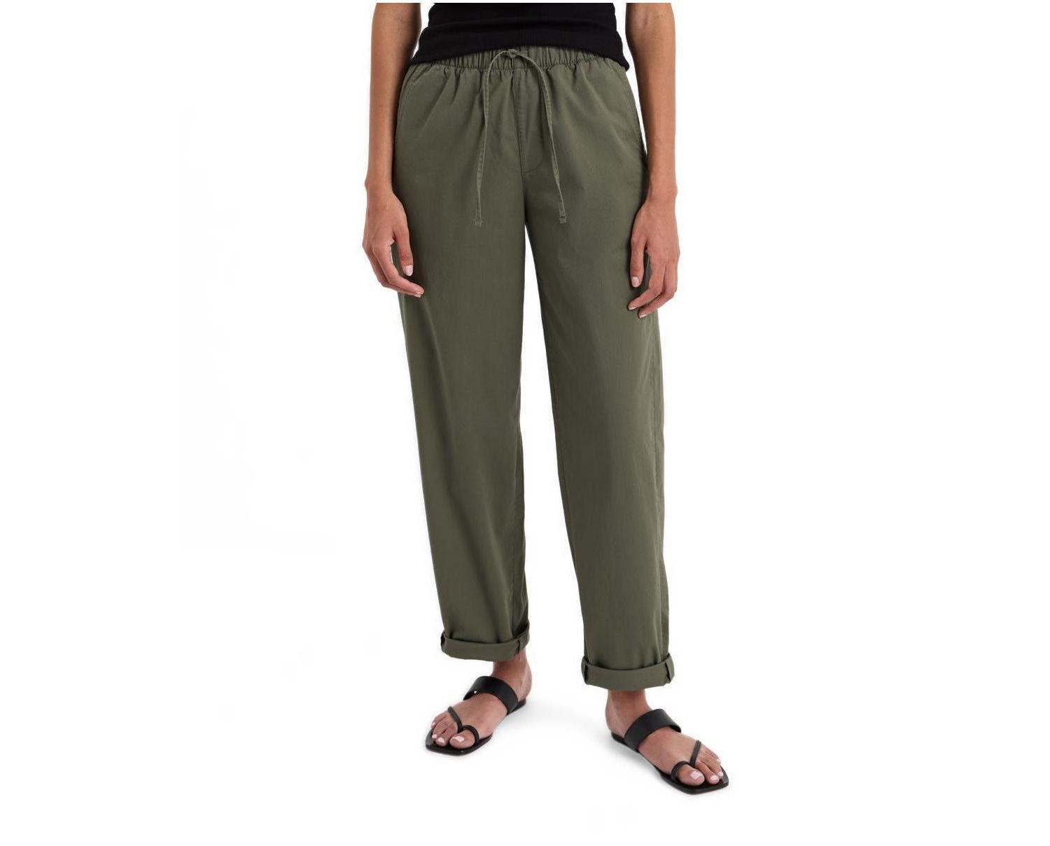 Women's Peached Twill Organic Cotton-Blend Pull-On Pants