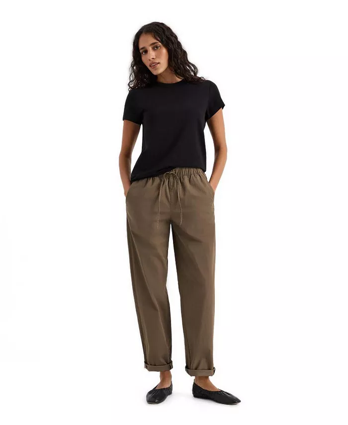 Women's Peached Twill Organic Cotton-Blend Pull-On Pants - thumbnail 10