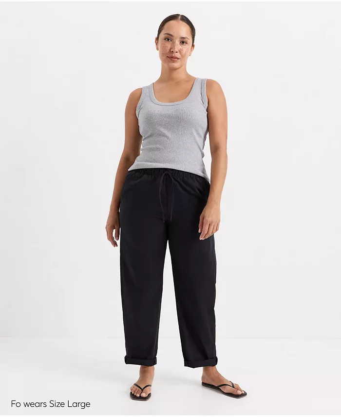 Women's Peached Twill Organic Cotton-Blend Pull-On Pants - thumbnail 6