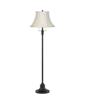 Dyna 58" High Black and Creme 2-Light Floor Lamp