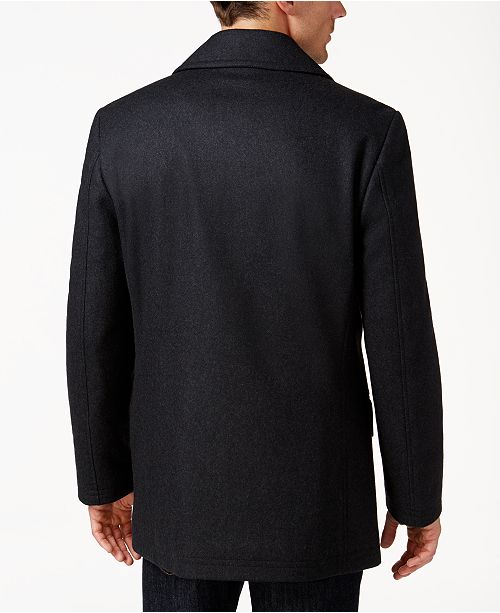 Lauren Ralph Lauren Luke Solid Wool-Blend Peacoat - Coats & Jackets ...
