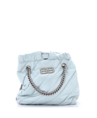Small Crush Chain Tote Quilted Crushed Calfskin