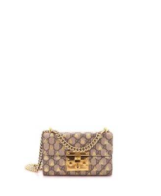 Small Padlock Shoulder Bag Printed GG Coated Canvas
