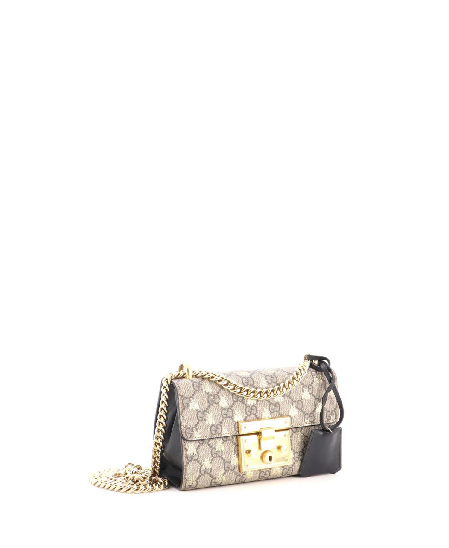 Small Padlock Shoulder Bag Printed GG Coated Canvas