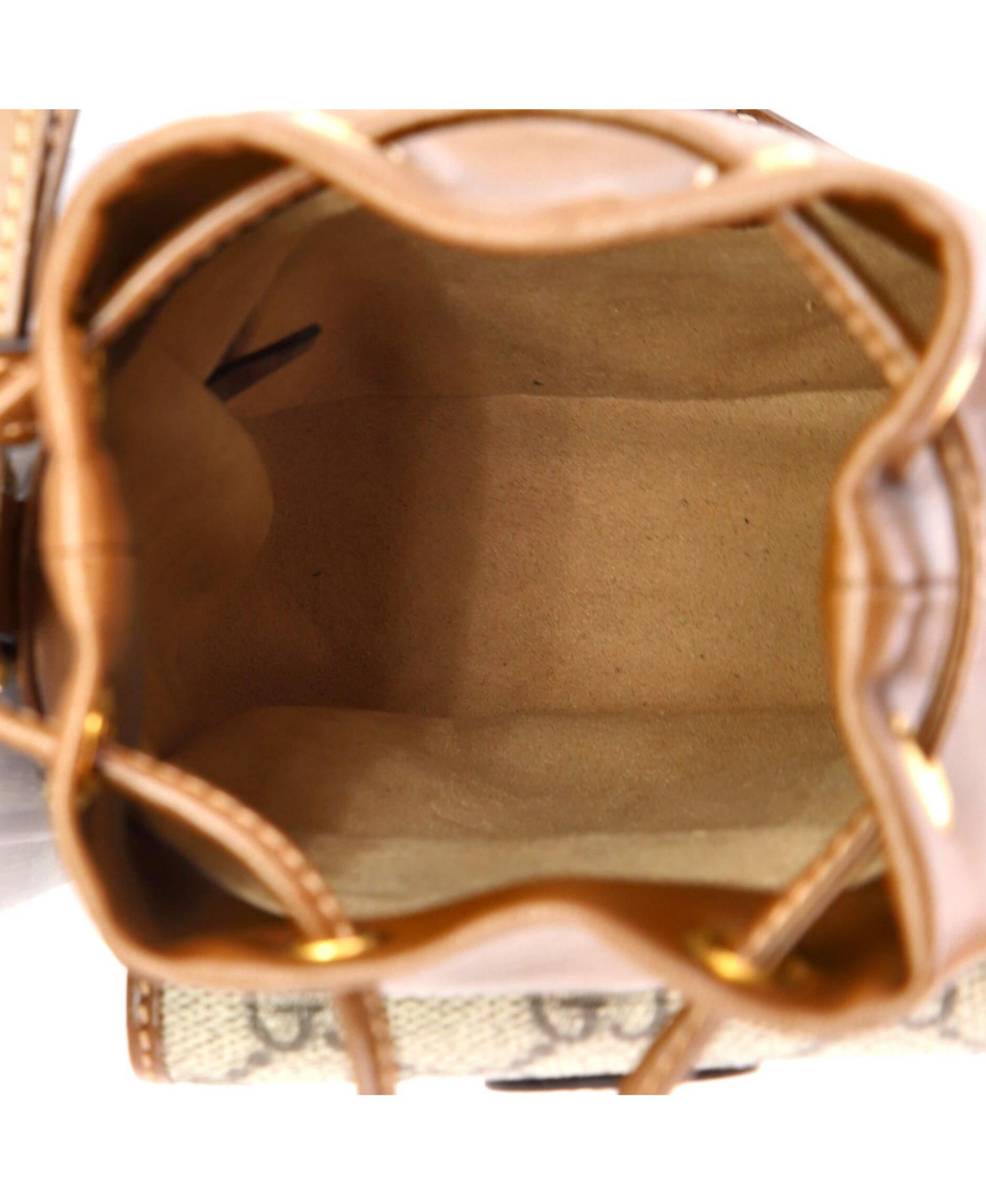Mini Interlocking G Patch Bucket Bag GG Coated Canvas