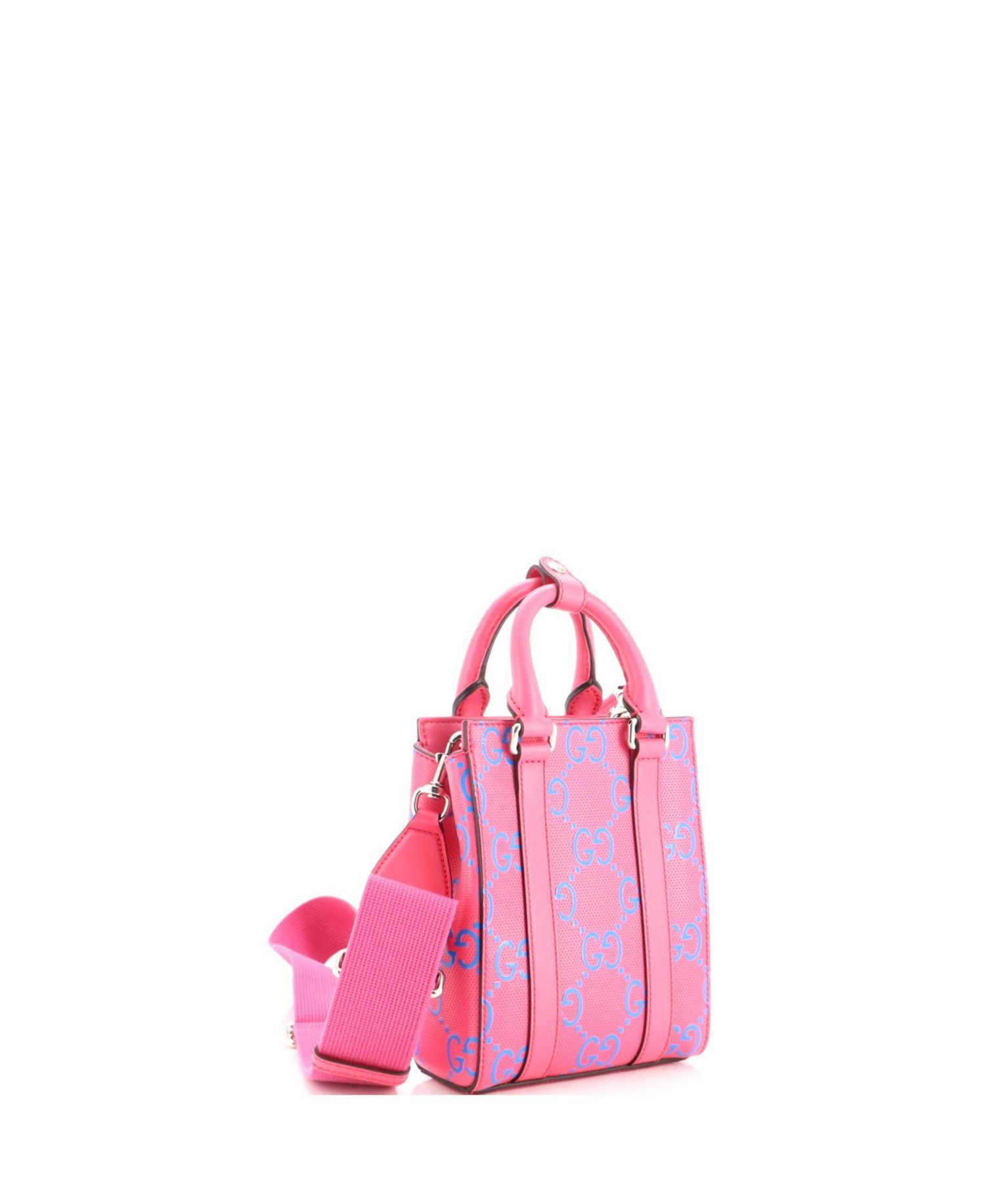 Mini Convertible Open Tote GG Embossed Perforated Leather