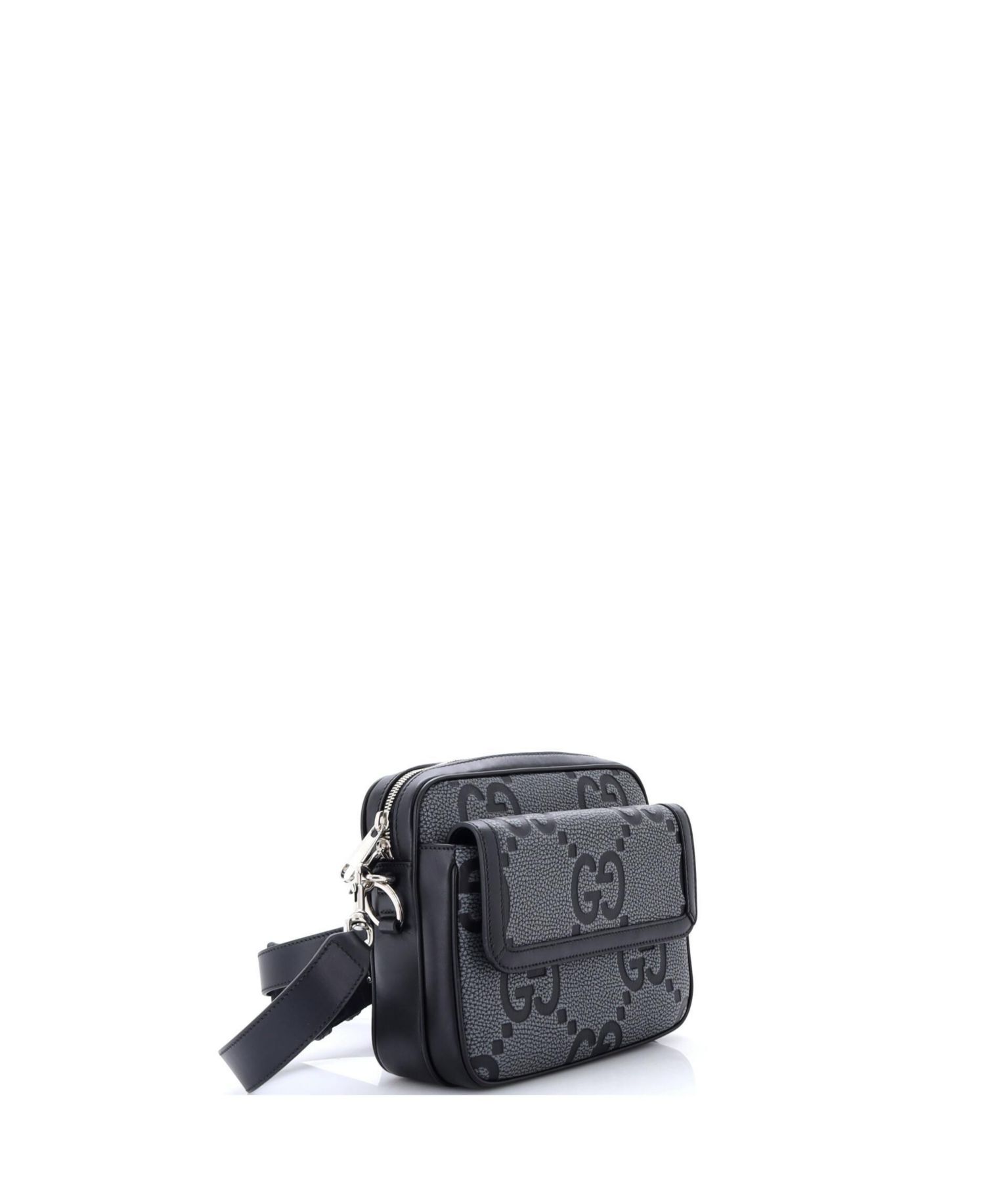 Small Front Pocket Crossbody Messenger Jumbo GG Embossed Leather