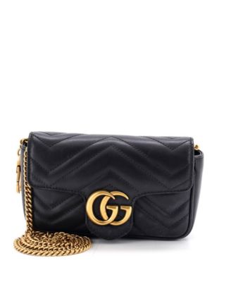 Super Mini GG Marmont Flap Bag Matelasse Leather