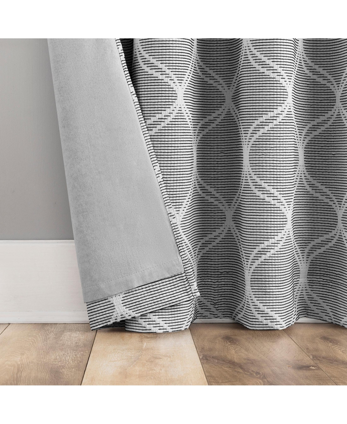 Sun Zero Tikal Woven Ogee Blackout Grommet Curtain Panel Pair