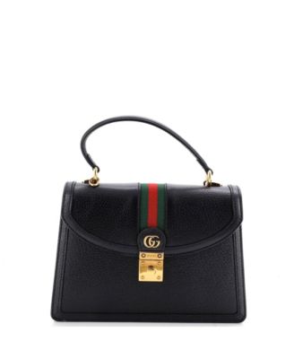 Small Ophidia Flap Top Handle Bag Leather
