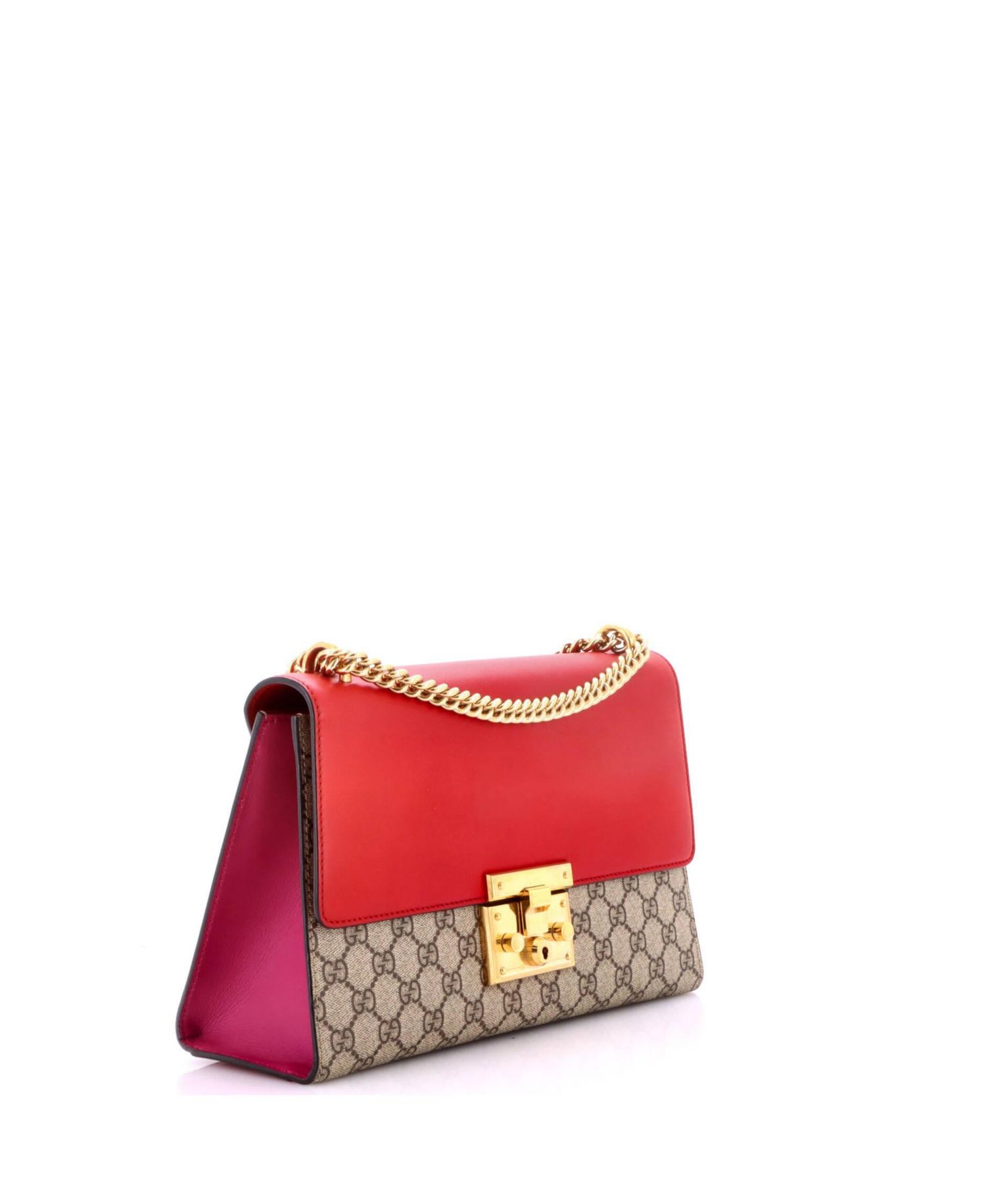 Medium Padlock Shoulder Bag GG Coated Canvas and Leather