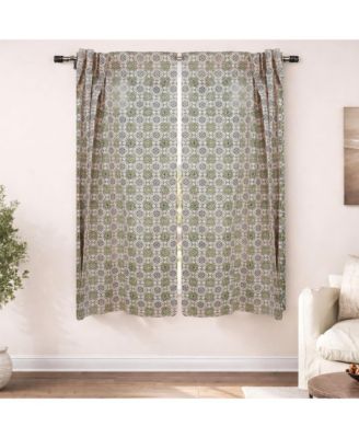 Chakravyu Handcarfted Block Print Boho Linen Curtain