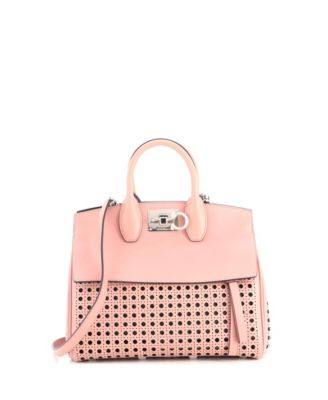 Small Studio Satchel Laser Cut Leather