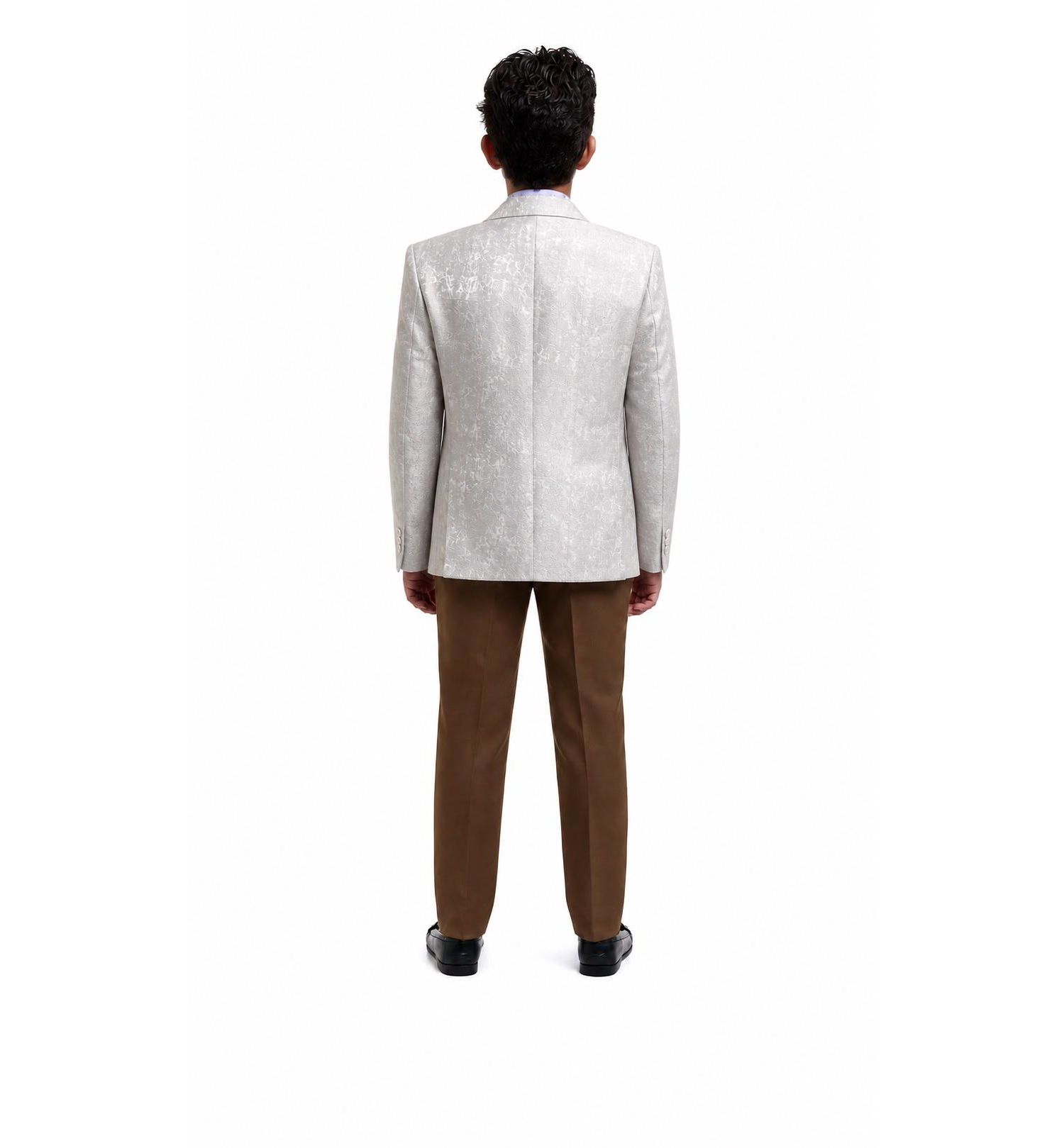 Boys Gold Slim Fit Classic Blazer