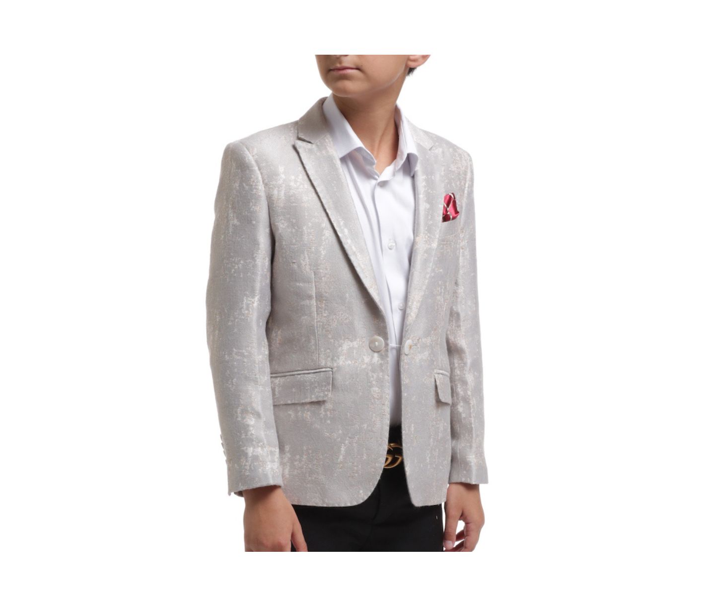 Пиджак Elie Balleh Gold Slim Fit Classic Blazer для мальчиков, цвет: Золотой — фото 4