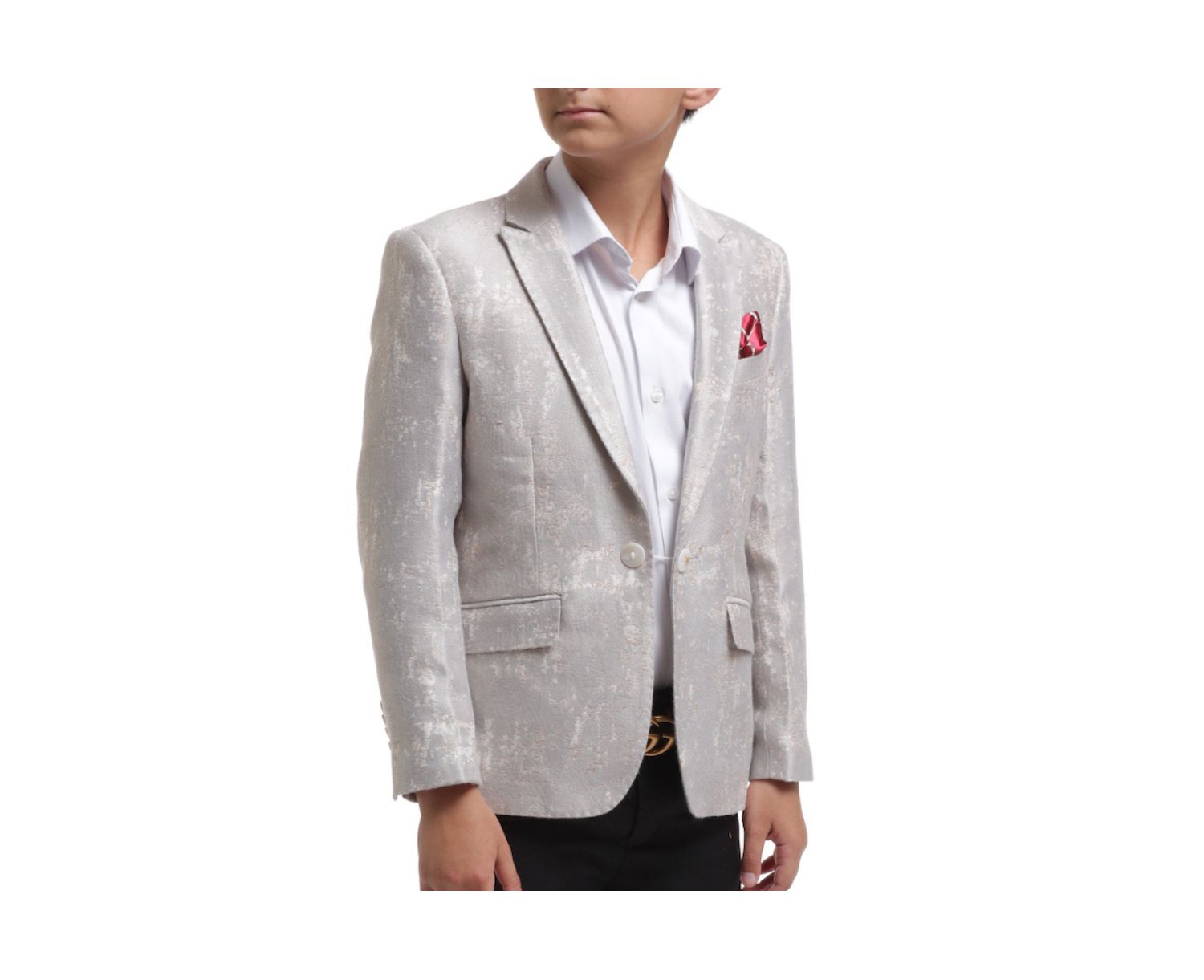 Boys Gold Slim Fit Classic Blazer