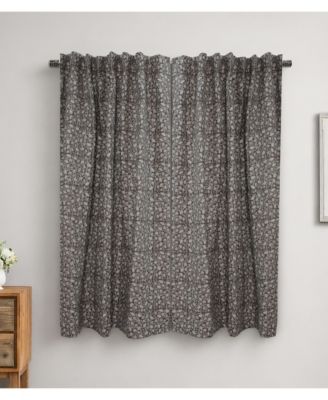 Pishta Handcrafted Floral Vintage Pure Linen Curtain
