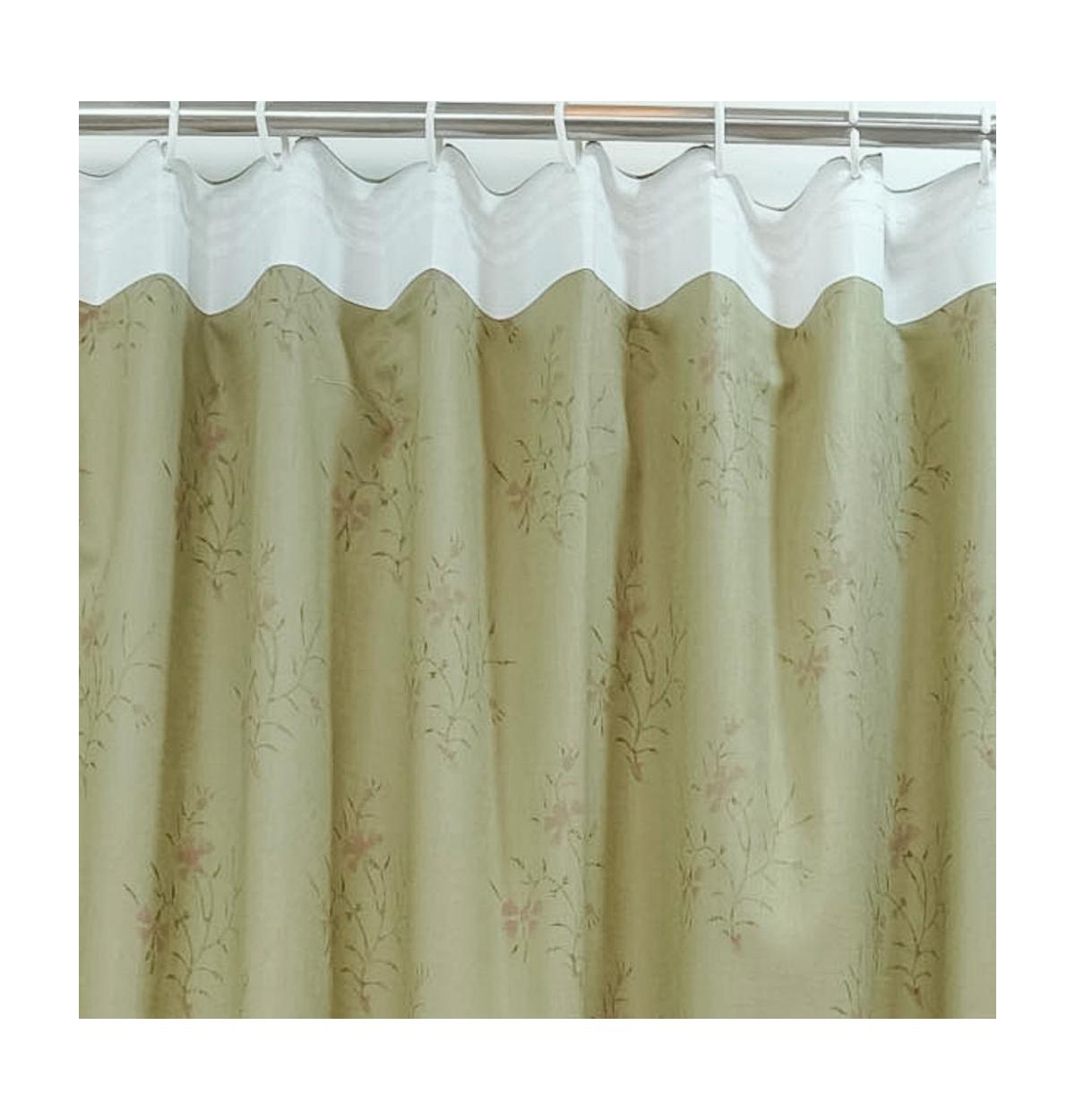 Fabdivine Handcrafted Floral Block Print Viscose Linen Curtains Panel