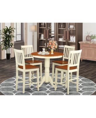 5 Piece counter height Dining set-pub Table and 4 Kitchen bar stool
