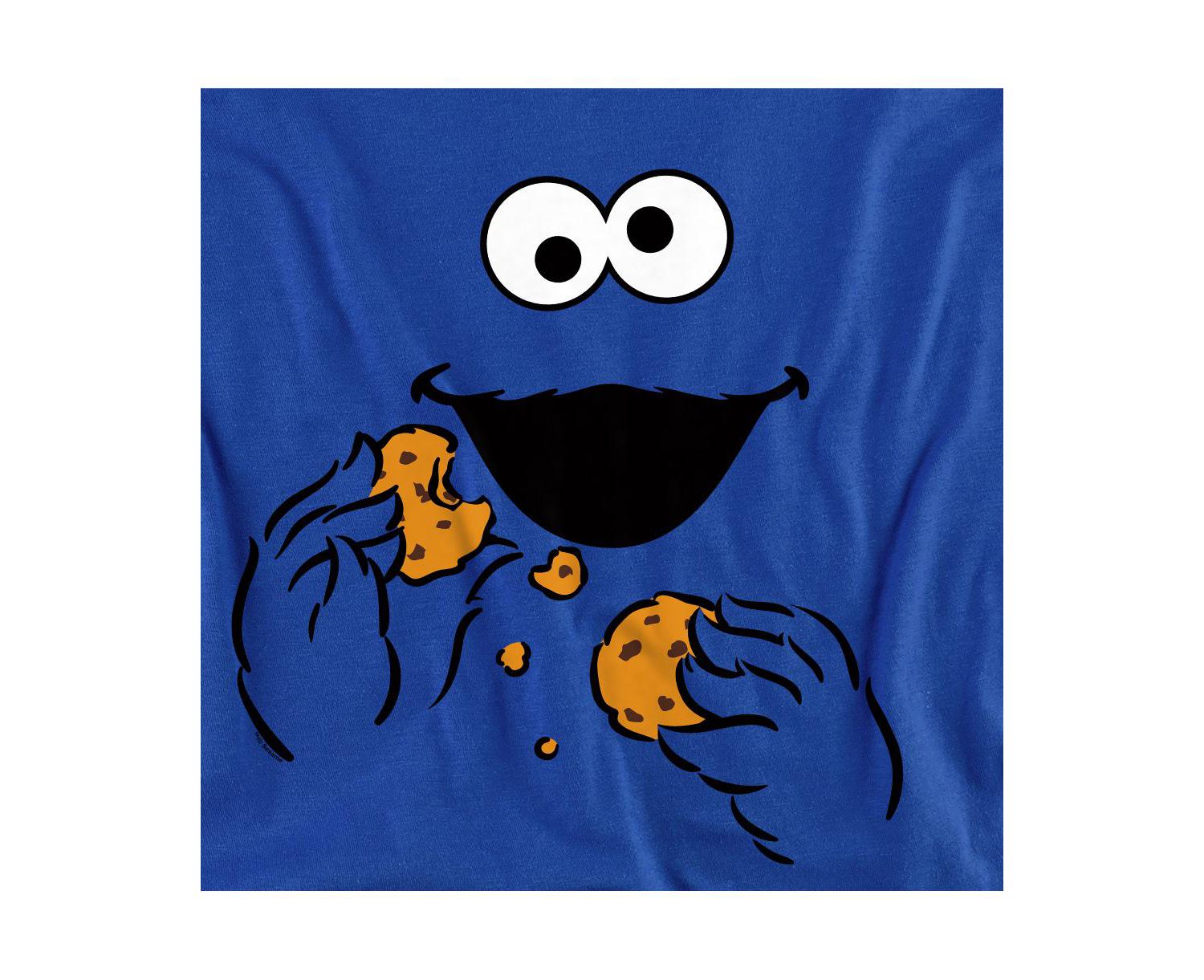 Men's Cookie Monster Om Nom Face T-Shirt