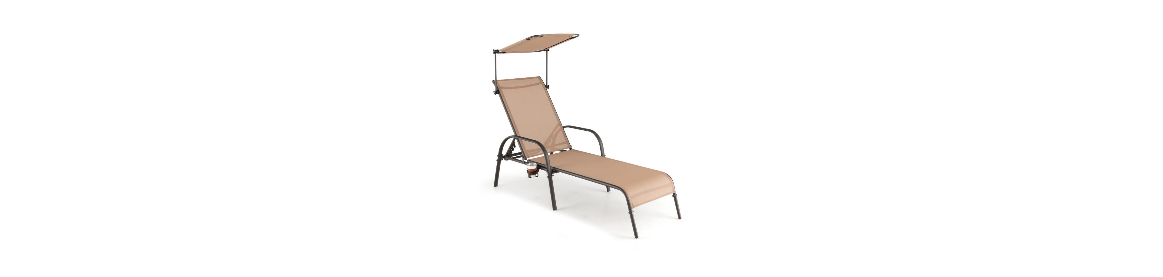 Boyel Living Patio Heavy-Duty 5-Level Adjustable Chaise Lounge Chair
