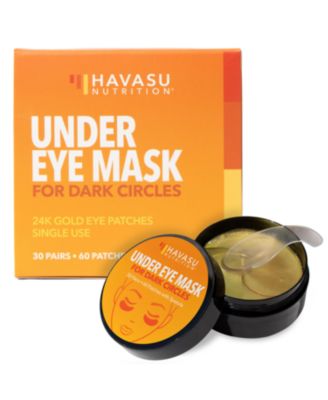 Hydrating Under Eye Patches, Helps to Eliminate Eye Bags and Wrinkles, 24k Gold Masks, Havasu, 30 Pairs Plus Spatula