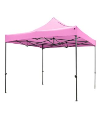 10 x 10 feet Outdoor Pop Up Canopy Gazebo Shelter with Wheeled Storage Bag