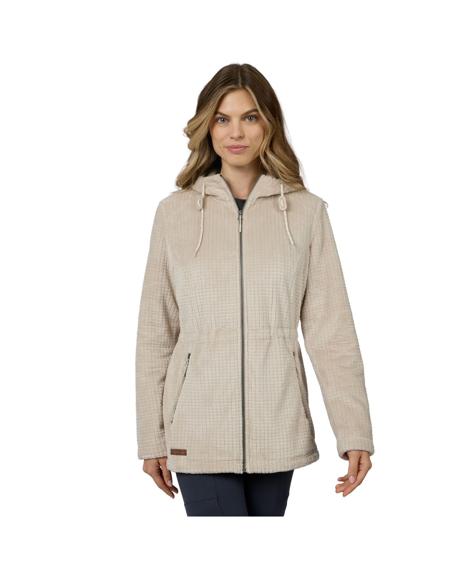 Women's Grid Butter Pile Anorak Jacket