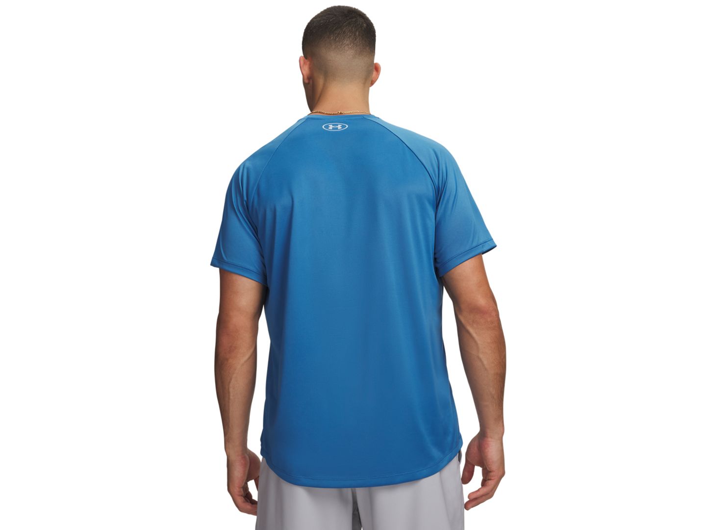 Мужская футболка Under Armour Tech Graphic, цвет: Синий / Синий туманный — фото 3