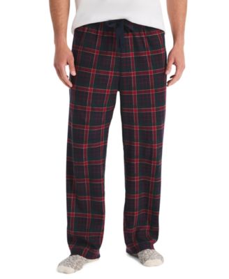 Men's Plaid Fleece Relaxed-Fit Pajama Pants