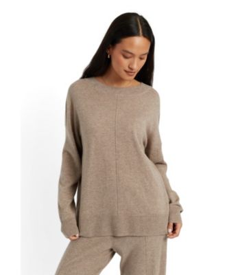 Women's Crewneck Slouchy Wool-Cashmere Blend Sweater