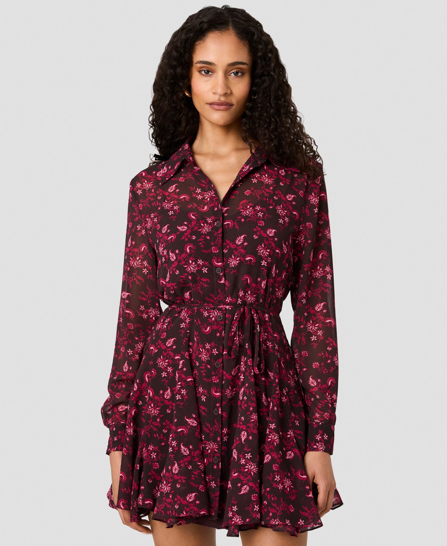 Women's Marina Aurora Floral Long-Sleeve Mini Dress