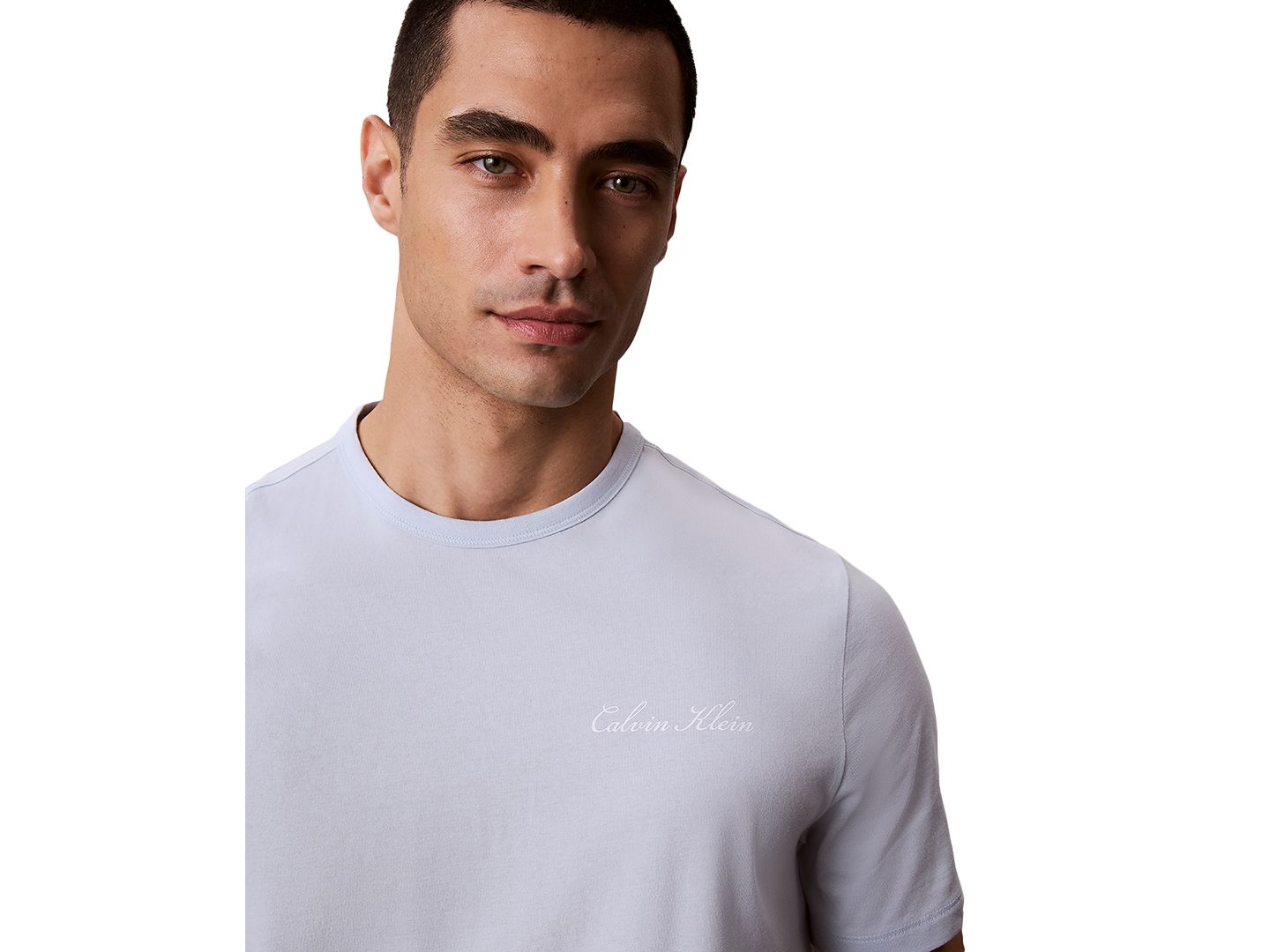 Свитшоты Script для мужчин, круглый вырез — Calvin Klein, цвет: Plein Air — фото 4