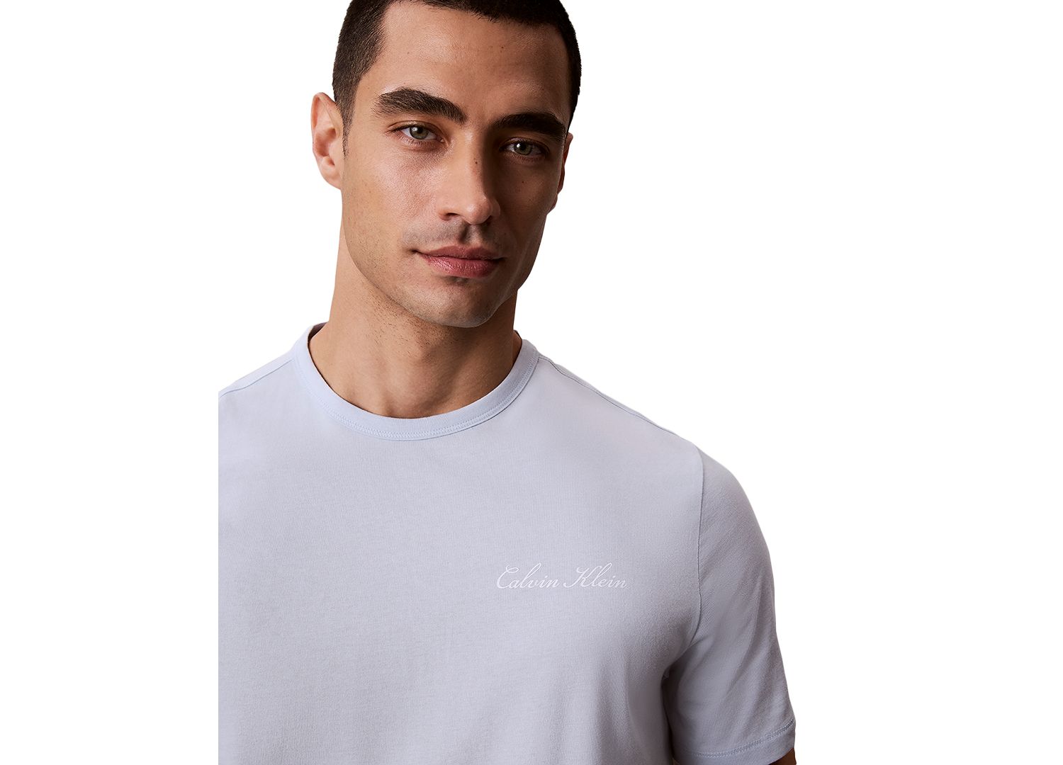 Men's Poplin Script Crewneck Pajama T-Shirt
