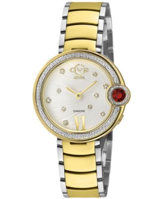 Women's Perugia Swiss Quartz Two-Tone SS/IPYG Stainless Steel Bracelet Diamond Watch