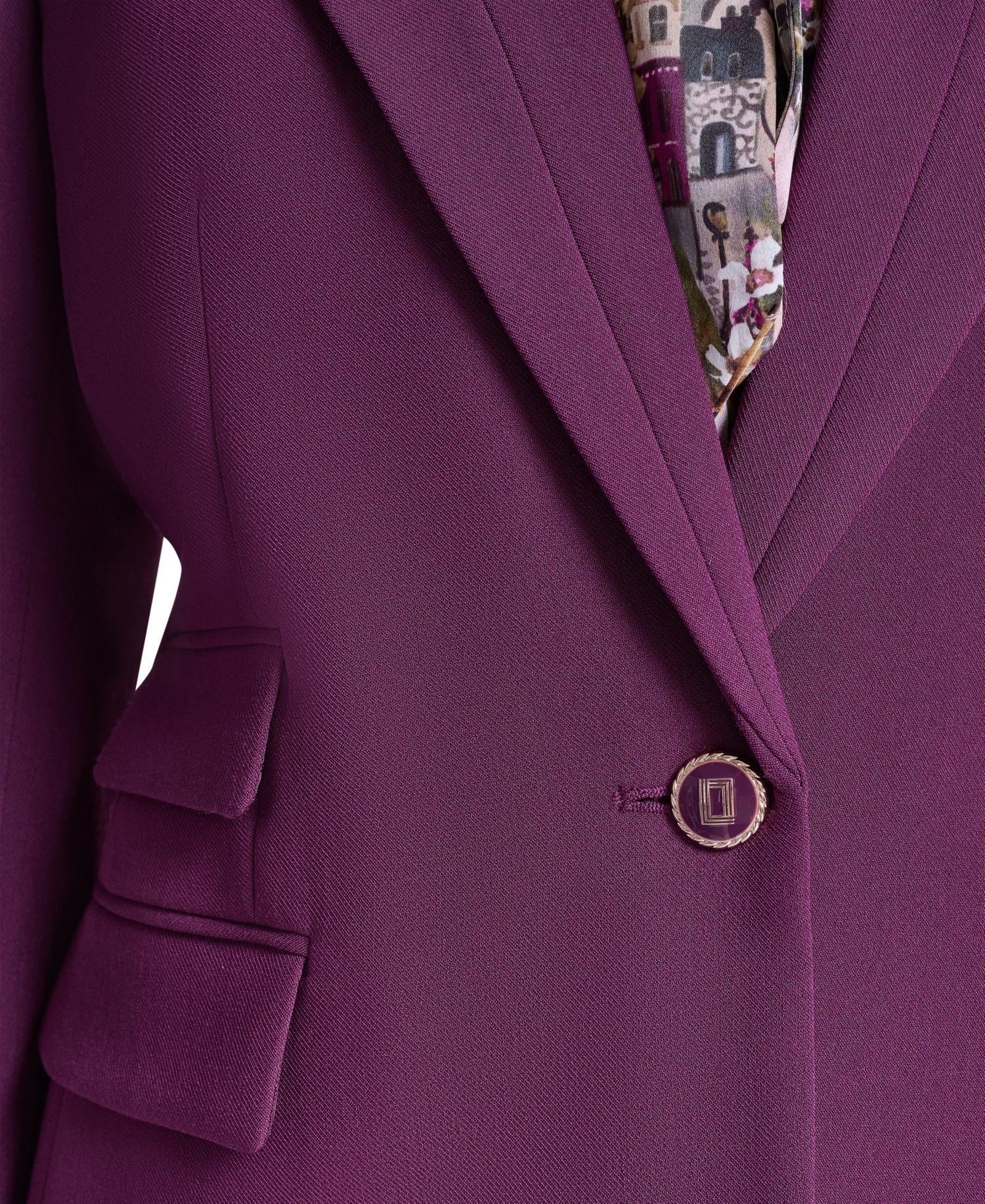 Women's Notch Collar One-Button Blazer