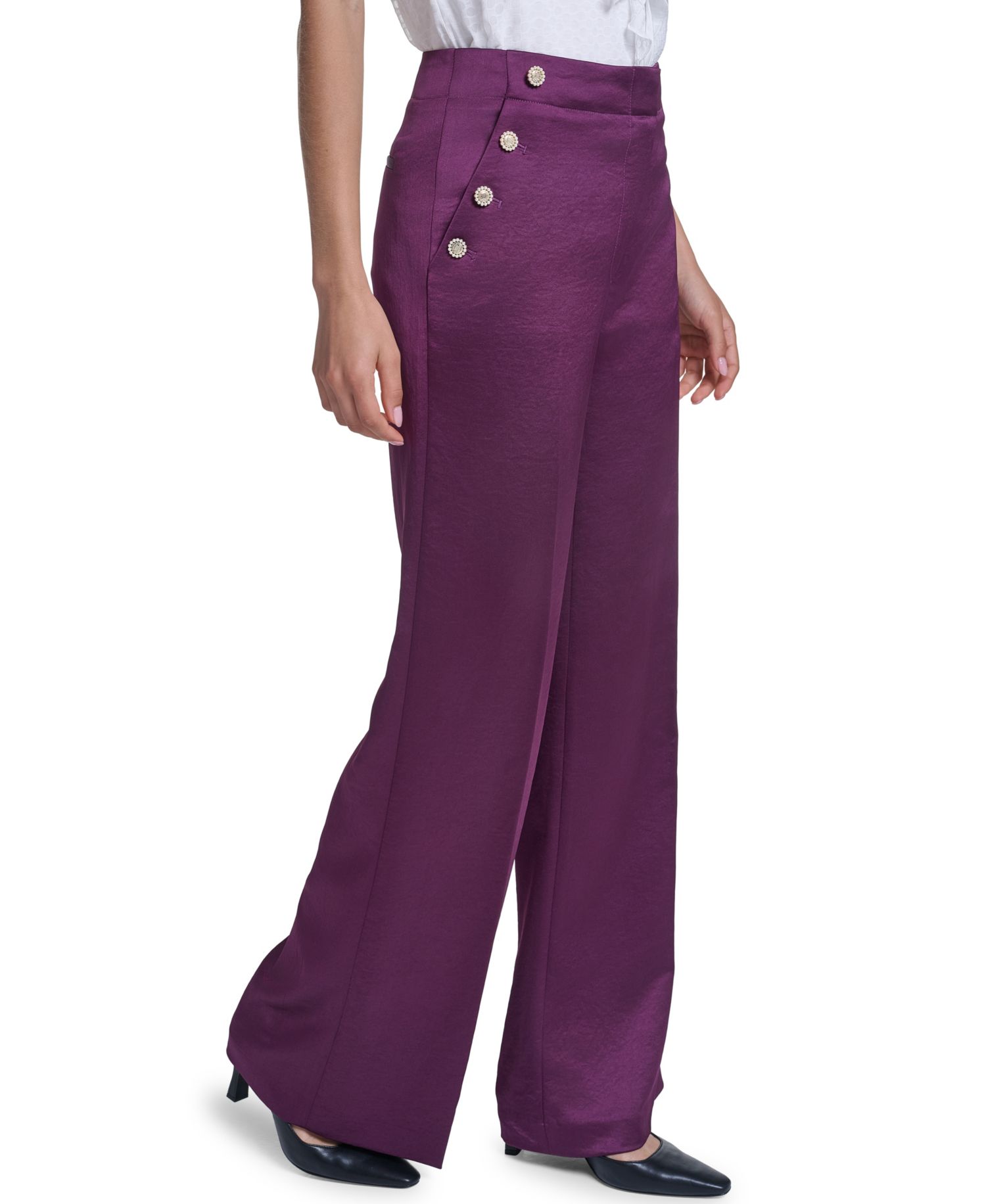 Women's High-Waisted Wide-Leg Pants