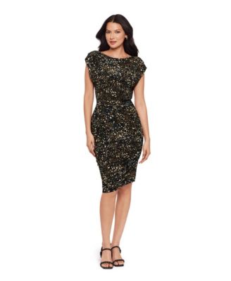 Women's Ikati Bali Boat Neck Side Slit Shaping Built-In Dress