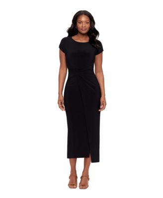 Women's Loki Shaping Scoop Neck Wrap Midi Dress