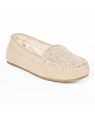 Women's Cosi Venetian Suede Sparkle Knit Slippers