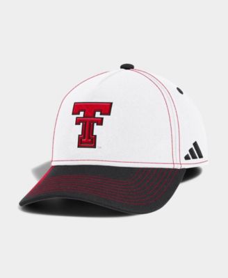 Men's and Women's White/Black Texas Tech Red Raiders 2026 Sideline A-Frame Adjustable Hat