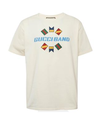 Women's Band Print Cotton T-Shirt
