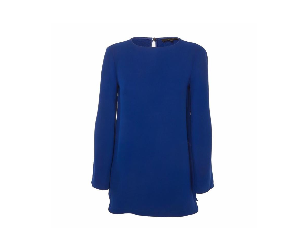 Pre-Owned Gucci Women's Silk Flared Sleeve Blouse - Blue