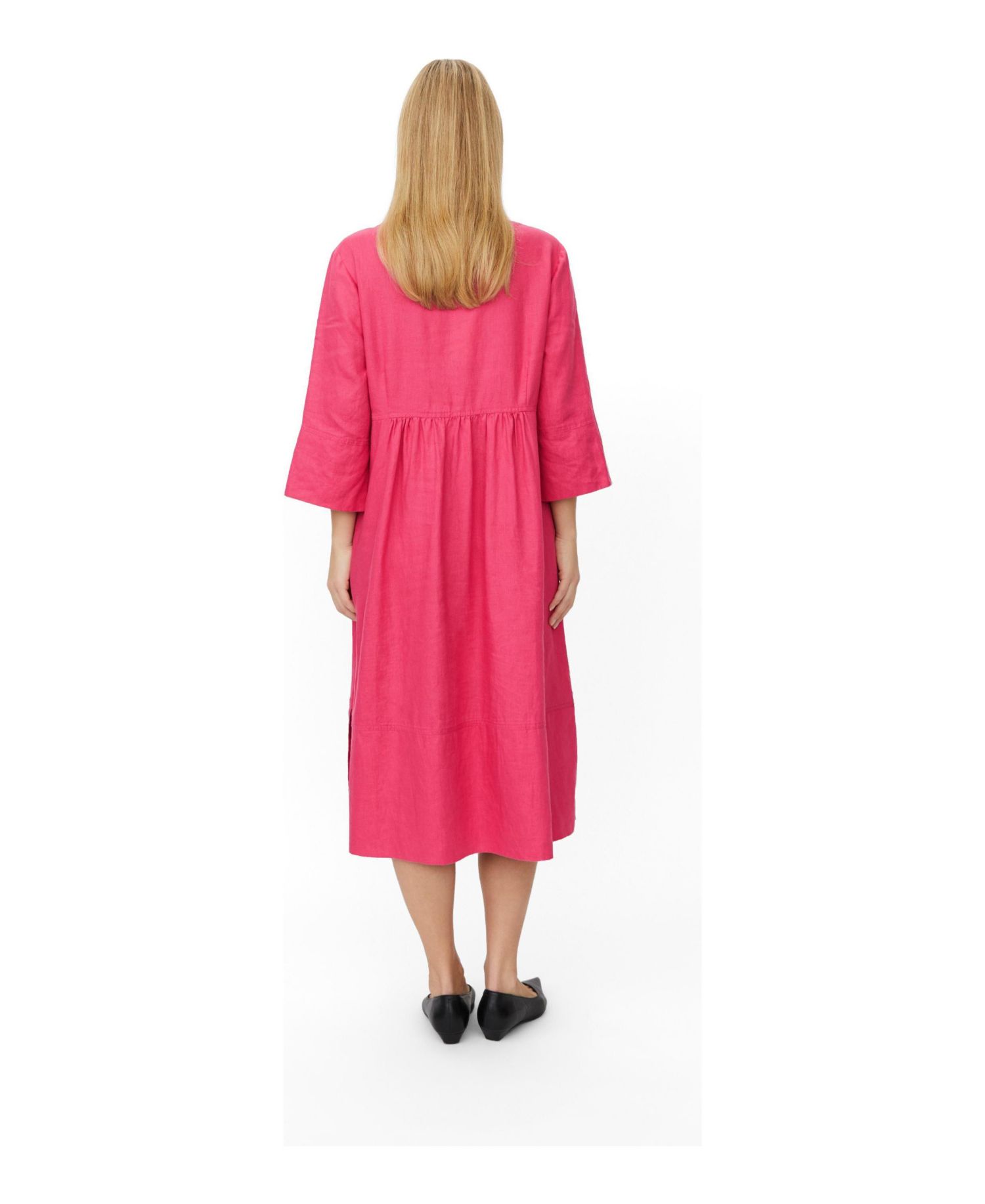 Women's MaNasya V-Neck Linen Midi Dress