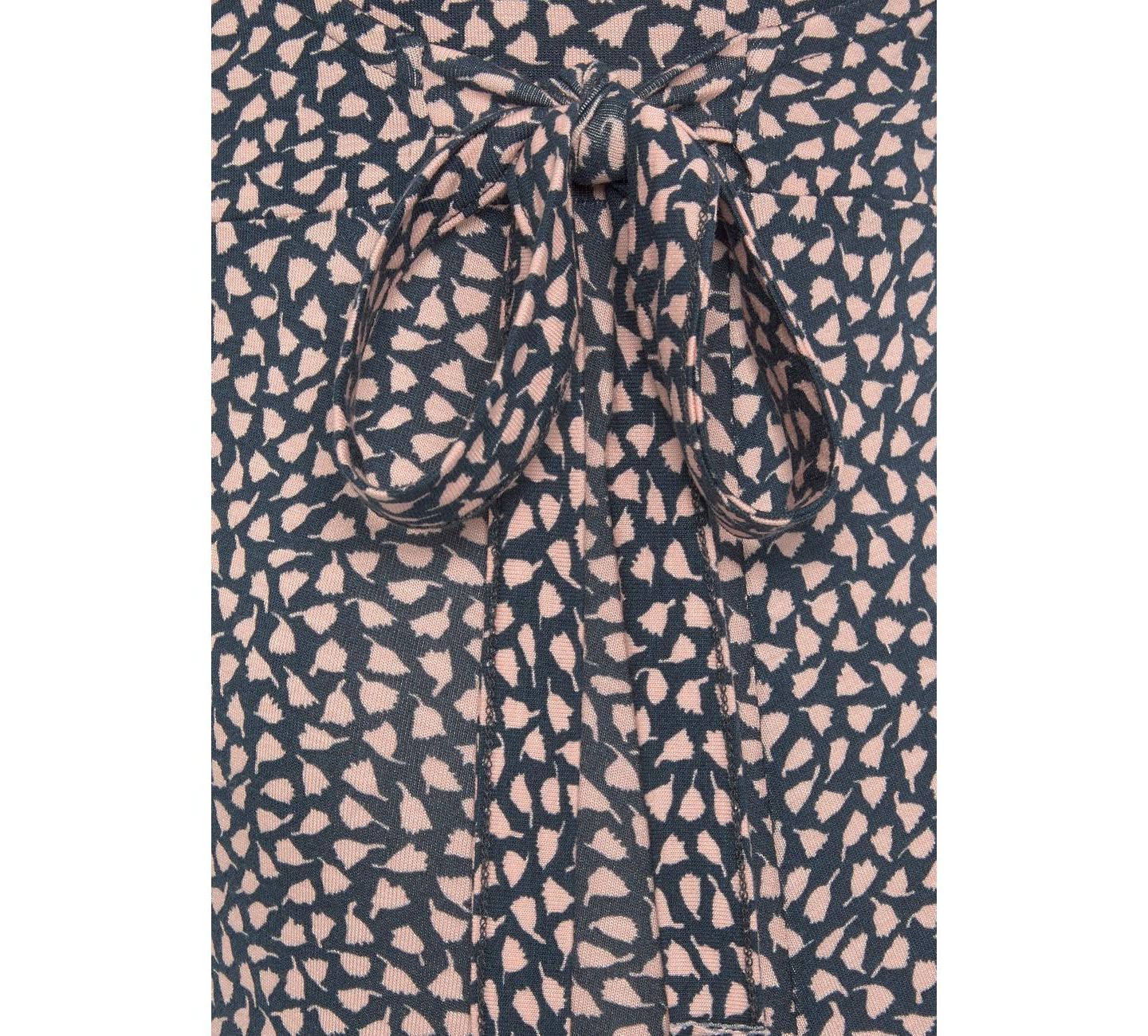 Женское платье Lascana Viscose Printed Look Column V-Neck Maxi, цвет: Синий серый с принтом — фото 6
