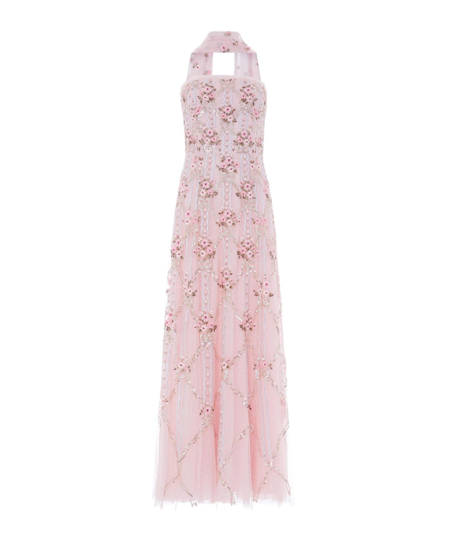 Женское платье Needle & Thread Lovers Lace Strapless Embellished Evening Gown, цвет: Сумеречный розовый — фото 2