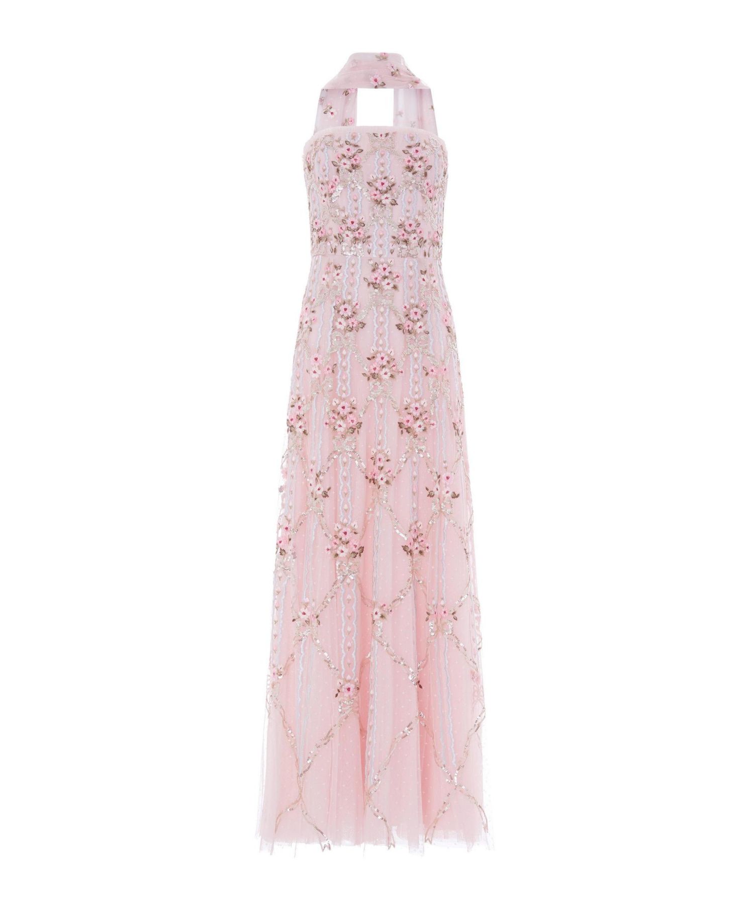 Women's Lovers Lace Strapless Embellished Evening Gown