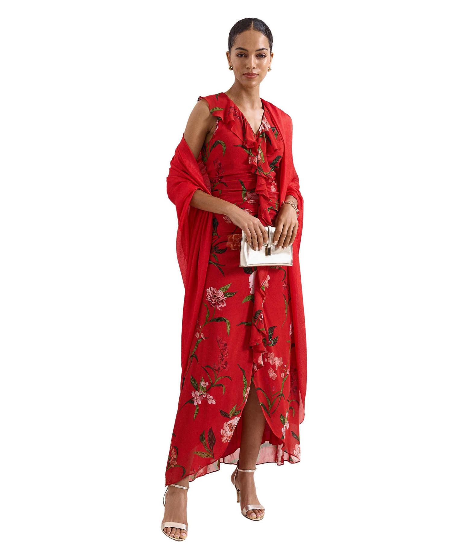 Women's Mae Floral Maxi V-Neck Dress